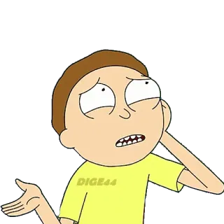 😧 Morty Smith Rick and Morty DIGE44 dibujos animados, animación, animación para adultos, ciencia ficción, comedia telegram sticker