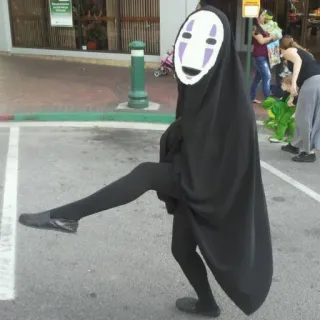 👁‍🗨 No-Face Spirited Away Senza Volto, La città incantata, Ghibli, Anime, Cosplay, Cartone animato telegram sticker