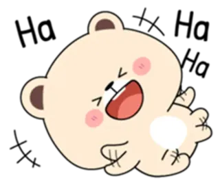 😍 곰, 귀여운, 행복한, 만화, 동물, 스티커 telegram sticker