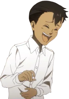 😂 Anime, Junge, Charakter, lächelnd, Cartoon whatsapp sticker