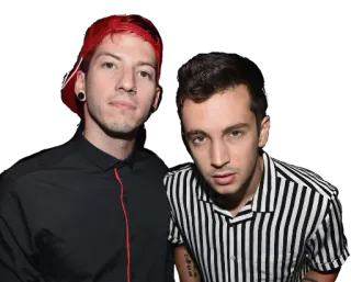 😶 twenty one pilots, muzikanten, band, Tyler Joseph, Josh Dun telegram sticker