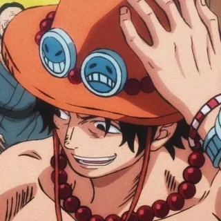 🌟 Ace One Piece Anime, Personaggio, Ace, One Piece, Pirata, Fuoco whatsapp sticker