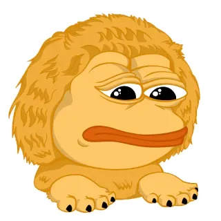 🦁 Pepe the Frog Pepe, grenouille, mème, dessin animé, triste whatsapp sticker