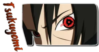 🎧 Naruto Tsukuyomi Anime, Oko, Czerwony, Manga, Naruto, Tsukuyomi, Sharingan telegram sticker