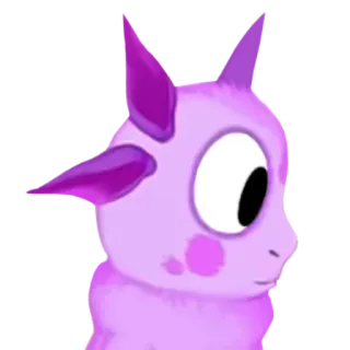 😧 Kreatur, Tier, Cartoon, Lila, Monster telegram sticker