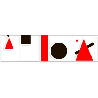 🐛 geometric shapes, red, black, minimalist, sticker telegram sticker