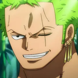 😁 Zoro One Piece Zoro, One Piece, anime, manga, pirate, swordsman telegram sticker