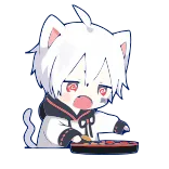 🍔 Аниме, Манга, Кот, Милый, Персонаж, Кавайный telegram sticker