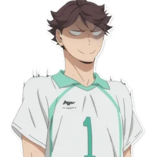 🤭 Oikawa Tooru Haikyuu!! Аниме, Манга, Волейбол, Связующий telegram sticker