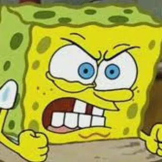 😠 Spongebob Spongebob Squarepants cartoon, angry, spongebob, squarepants, nickelodeon telegram sticker