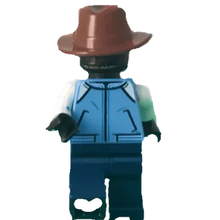 🎩 lego, toy, figure, hat, vest, blue telegram sticker