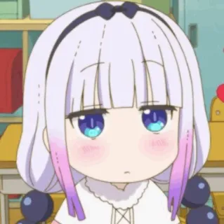 🍥 Kanna Kamui Miss Kobayashi's Dragon Maid Anime, Cartoon, Süß, Mädchen, Kanna Kamui, Miss Kobayashi's Dragon Maid whatsapp sticker