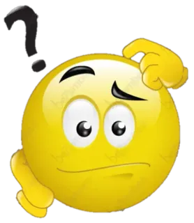 ❓ Emoji, Pertanyaan, Berpikir, Bingung, Tidak yakin telegram sticker