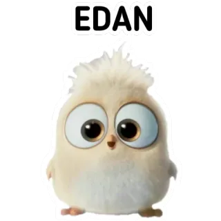 🙃 EDAN pájaro, pollito, mono, pegatina, animal, dibujo animado telegram sticker