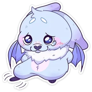 🥺 süß, tier, fledermaus, fantasy, aufkleber, cartoon whatsapp sticker