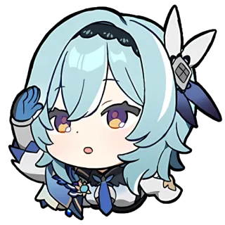 🧐 Eula Genshin Impact anime, game, eula, genshin impact, cryo whatsapp sticker
