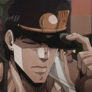 🐬 Jotaro Kujo JoJo's Bizarre Adventure アニメ, 漫画, 承太郎, ジョジョ, 帽子 telegram sticker