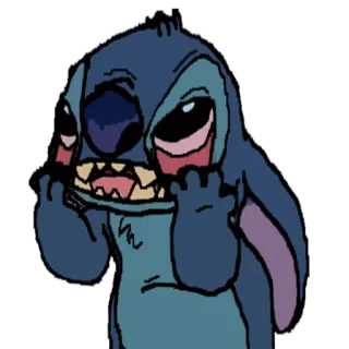 😡 Stitch Lilo & Stitch Stitch, Disney, Cartone animato, Lilo e Stitch, Personaggio telegram sticker
