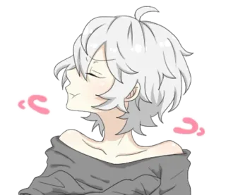 😒 Anime, Kawaii, Mignon, Baiser, Illustration whatsapp sticker