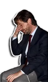 😣 sad, disappointed, stress, failure, regret, businessman whatsapp sticker