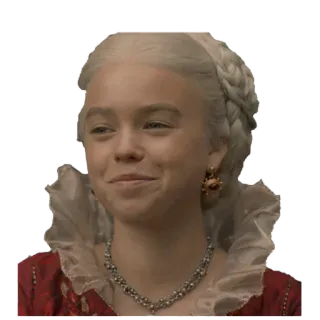 😂 Rhaenyra Targaryen House of the Dragon Rhaenyra, House of the Dragon, Lächeln, Porträt whatsapp sticker