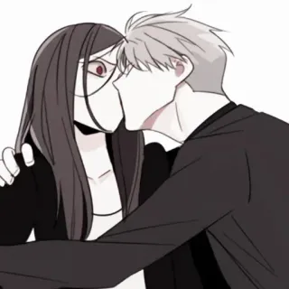 🍶 愛, カップル, キス, ロマンス, LGBTQ+, 同性愛 telegram sticker