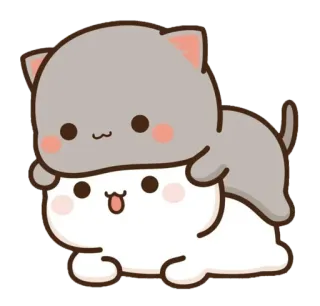 ✨ động vật, dễ thương, mèo đào, mèo, kawaii telegram sticker