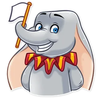 👋 Dumbo Elefant, Disney, Dumbo, Cartoon, Tier, Fliegender Elefant whatsapp sticker