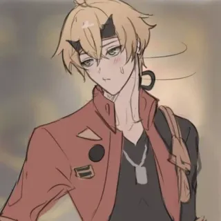 🍡 Thoma Genshin Impact Anime, Genshin Impact, Thoma, Postać z gry telegram sticker