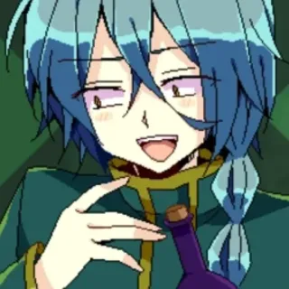 💙 Anime, Personaggio, Carino, Cartone animato, Manga whatsapp sticker