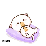 😋 wantot cat, kawaii, cute, cartoon, animal telegram sticker