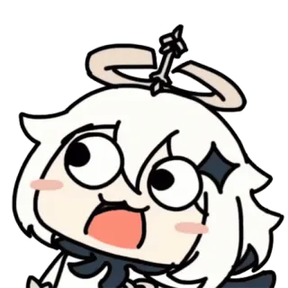 🙂 Paimon Genshin Impact パイモン, 原神, アニメ, ステッカー, 漫画 telegram sticker