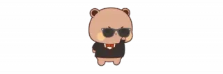 🫖 orso, occhiali da sole, dito medio, offensivo telegram sticker