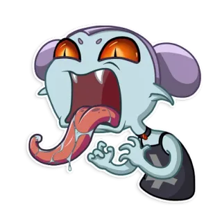 👿 vampiro, mostro, halloween, cartone animato, adesivo whatsapp sticker