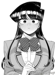 😳 Komi Shouko Komi Can't Communicate TheMangaGroup Komi-san no puede comunicarse, Anime, Manga, Fanart, Komi-san wa Komyushou desu, Uniforme escolar telegram sticker