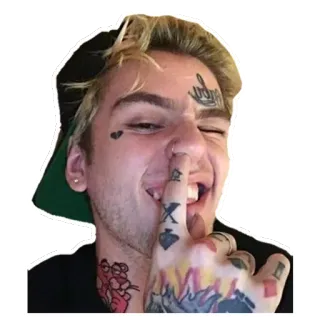 ☺️ Lil Peep rapero, música, Lil Peep, cantante, artista, tatuaje whatsapp sticker