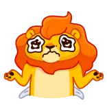 🥺 lion, cartoon, sad, upset, crying, animal, sticker telegram sticker