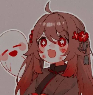 🤗 Hu Tao Genshin Impact anime, genshin impact, hu tao, cute, cartoon telegram sticker