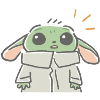 😧 Grogu The Mandalorian โกรกู, The Mandalorian, เบบี้ โยดา, สตาร์ วอร์ส, น่ารัก, การ์ตูน, สติกเกอร์ telegram sticker