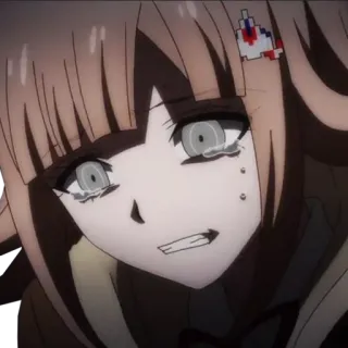 😢 Chiaki Nanami Danganronpa anime, crying, sad, Chiaki Nanami, Danganronpa telegram sticker