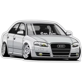 🚗 Car Line รถ, ยานพาหนะ, รถเก๋ง, อาวดี้ telegram sticker