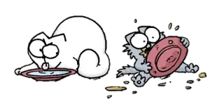 😋 cat, cartoon, food, animal, cute whatsapp sticker