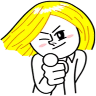 😉 สติกเกอร์, ชี้, การ์ตูน, คน, อนิเมชั่น, ตัวละคร telegram sticker