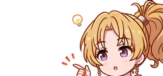 💡 Anime, Garota, Ideia, Fofo, Apontando whatsapp sticker