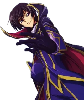 😏 Lelouch Lamperouge Code Geass アニメ, ルルーシュ, コードギアス, キャラクター, 日本アニメ whatsapp sticker