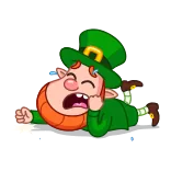 😢 leprechaun, cartoon, Irish, St. Patrick's Day telegram sticker