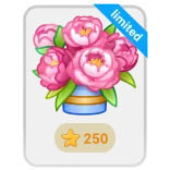 🎁 limited kwiaty, piwonie, bukiet, kwiatowy, różowy, wazon, edycja limitowana, wydarzenie whatsapp sticker