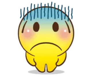 😨 nerwowy, pot, emoji, zmartwiony, niespokojny, kreskówka whatsapp sticker