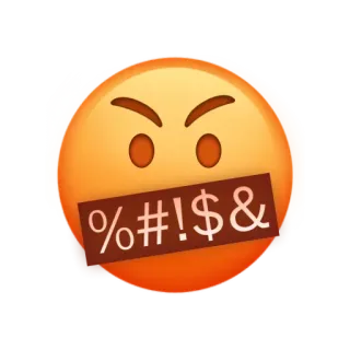 😡 %#!$& Emoji, Bravo, Censurado, Palavrão, Palavrões telegram sticker