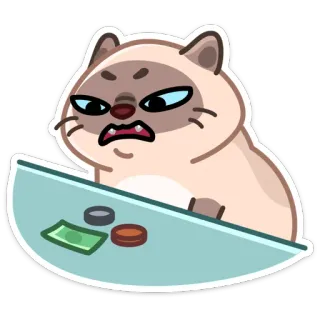 💰 кот, злой, казино, покер, ставки, игра telegram sticker
